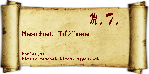 Maschat Tímea névjegykártya